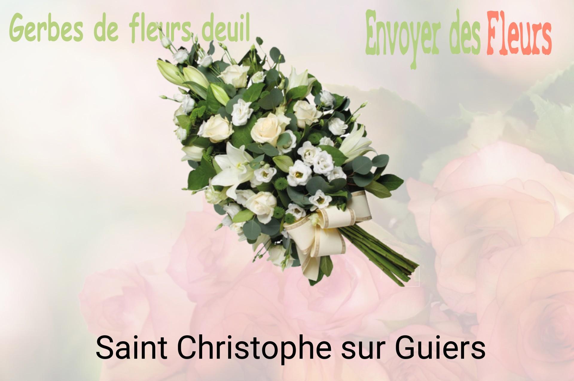 Gerbe de fleurs de deuil livrée à Saint-Christophe-sur-Guiers